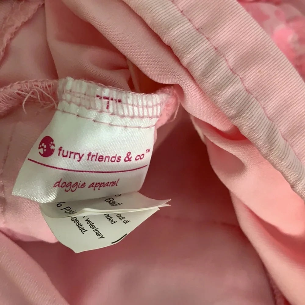 Dog pink tiered dress